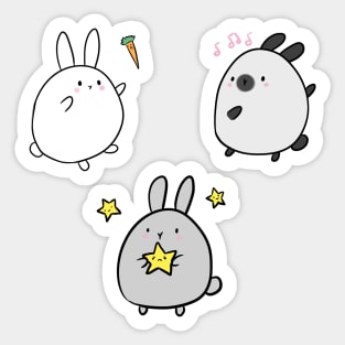 Cute bunnies sticker pack Sticker
